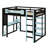 Modern Loft Bed Featuring A Built In Desk, Shelves-304044400