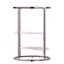 Table de bout, table d'appoint ronde avec tablette