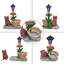 Sitting Puppy Solar Planter Outdoor Statue