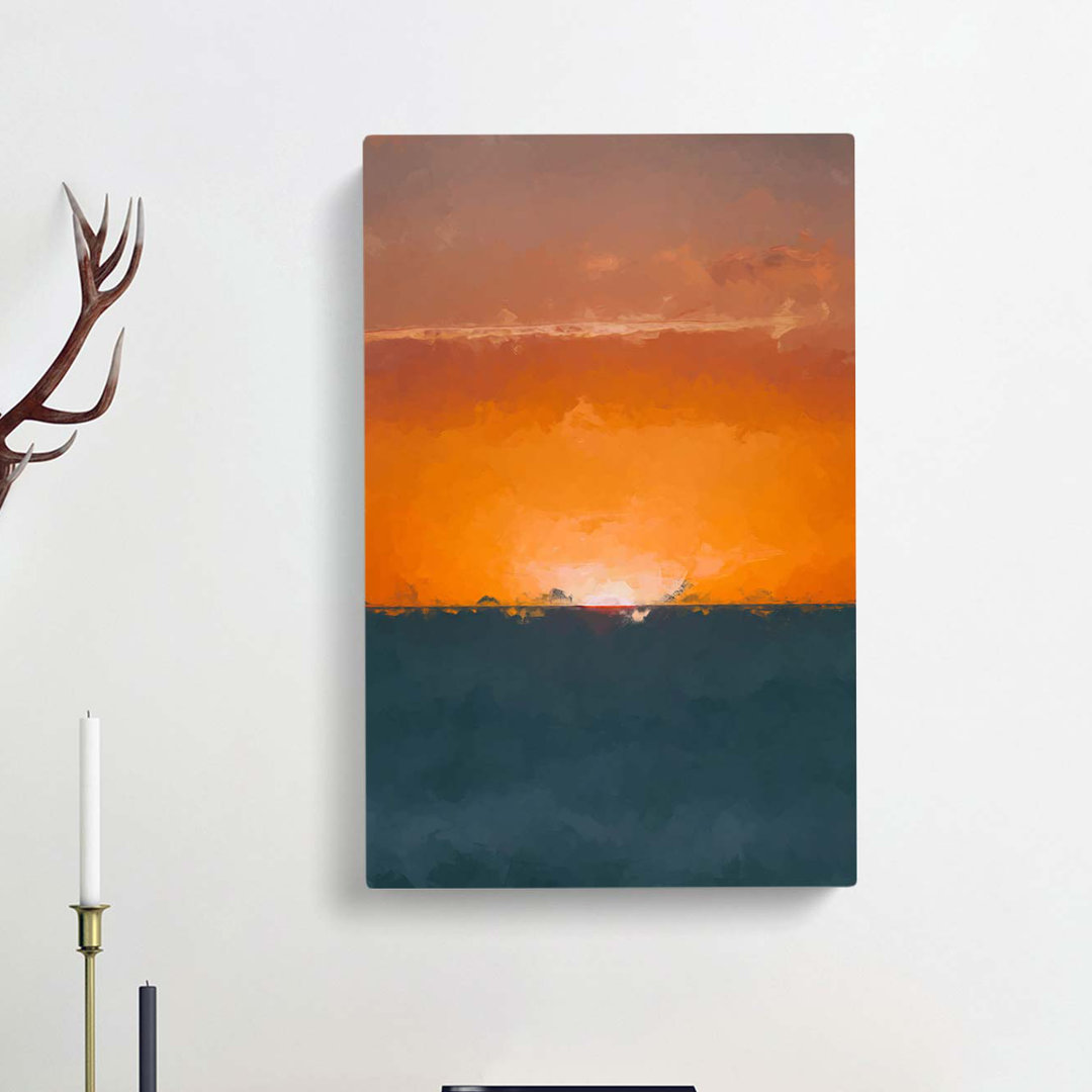 Sunrise Horizon In Abstract - Wrapped Canvas