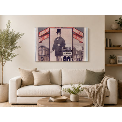 A Voltaire 1880 French Fashion Store, affiche rétro, art mural sur toile