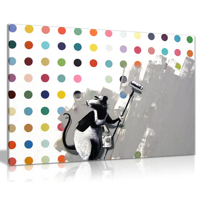Does Damien Hirst by Banksy - Wrapped Canvas Print