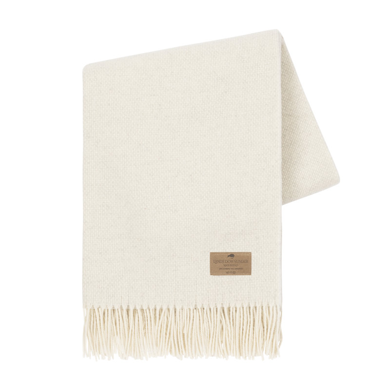 Juno Cashmere/Lambswool Throw, Ivory