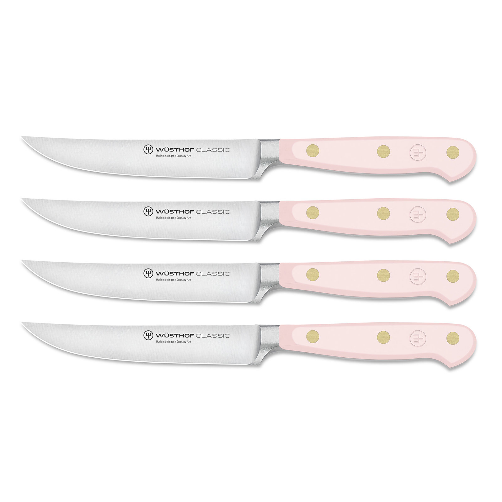 WÜSTHOF Classic Color 4 Piece Steak Knife Set, Pink Himalayan Salt