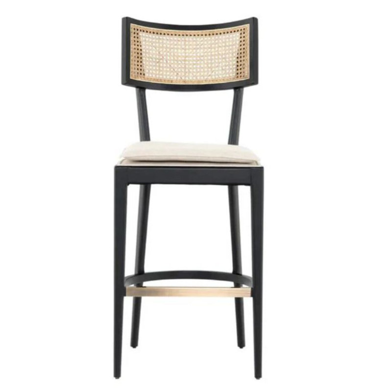 Tabouret Atina, Noir, noir, noir, noir
