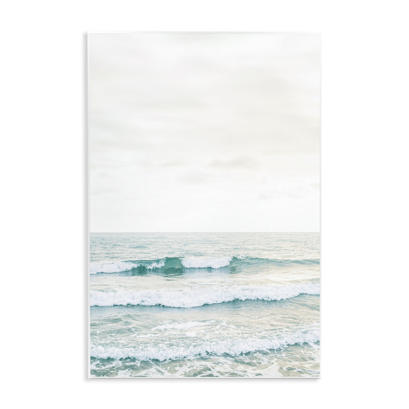 Plaque murale Rolling Ocean Waves Peace, design par Sissi et Seb, H 15 po x l 10 po