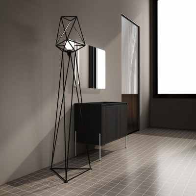 Dark Oak Bathroom Storage, 36" - Modern Triple Door Cabinet Vanity, Construction