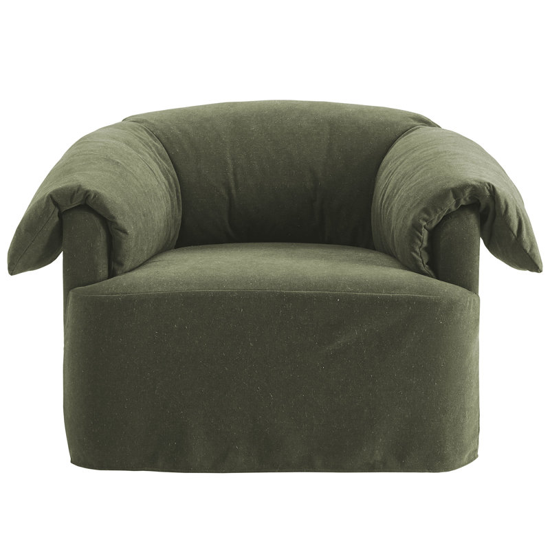 Fauteuil surdimensionné en tissu Lark, Tissu sauge