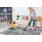 2x3 Light Grey Abstract Doormat Rug, Modern Entryway Accent Carpet with Non Shedding Low Pile Design-296637535-296637528