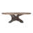 Auberta Teak Oval Solid Wood Top Metal Base Dining Table