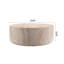Table basse ronde cylindrique, table basse d'appoint basse en faux travertin-453763986-453763987