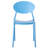 Modern Plastic Outdoor Dining Chair with Open Oval Back Design-1513296504