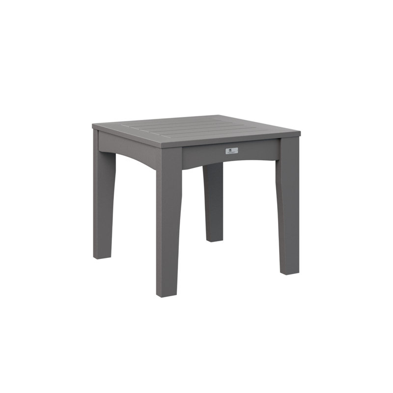 Classic Terrace Outdoor Square End Table, Smoke Gray