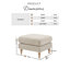 Emrie Upholstered Fabric Armchair & Pouffe Footstool With Rubberwood Legs - Classic Design