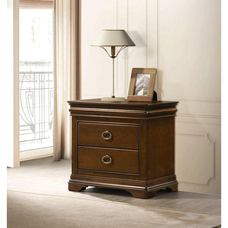 3-Drawer Nightstand With USB Ports