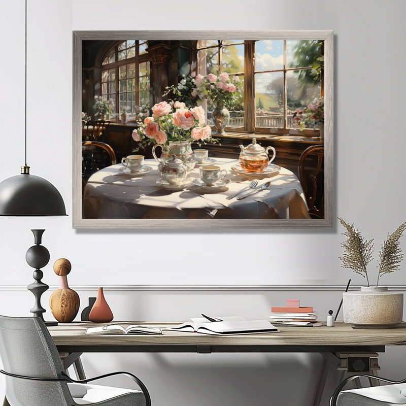 Thé champêtre «Country clubs», H 16 po x l 32 po x P 1 po, Toile tendue