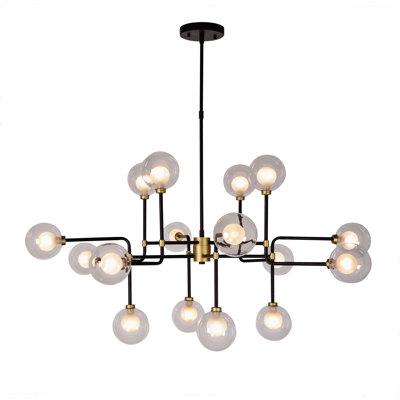 Laurium Abstract Grey Globe Pendant Light Large