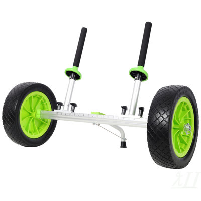 Sit On Top Kayak Cart, Heavy-Duty Plug-in Kayak Cart Dolly with 12 Inch Solid Wheels,Width Adjustable