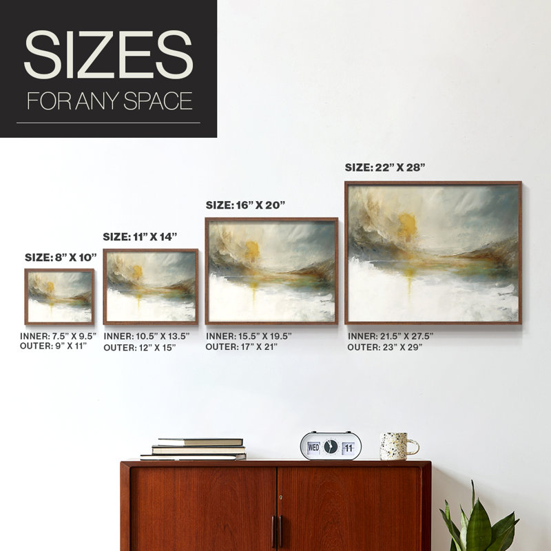 Emerging -Framed Print - Restickable, Walnut, 16" H x 20" W