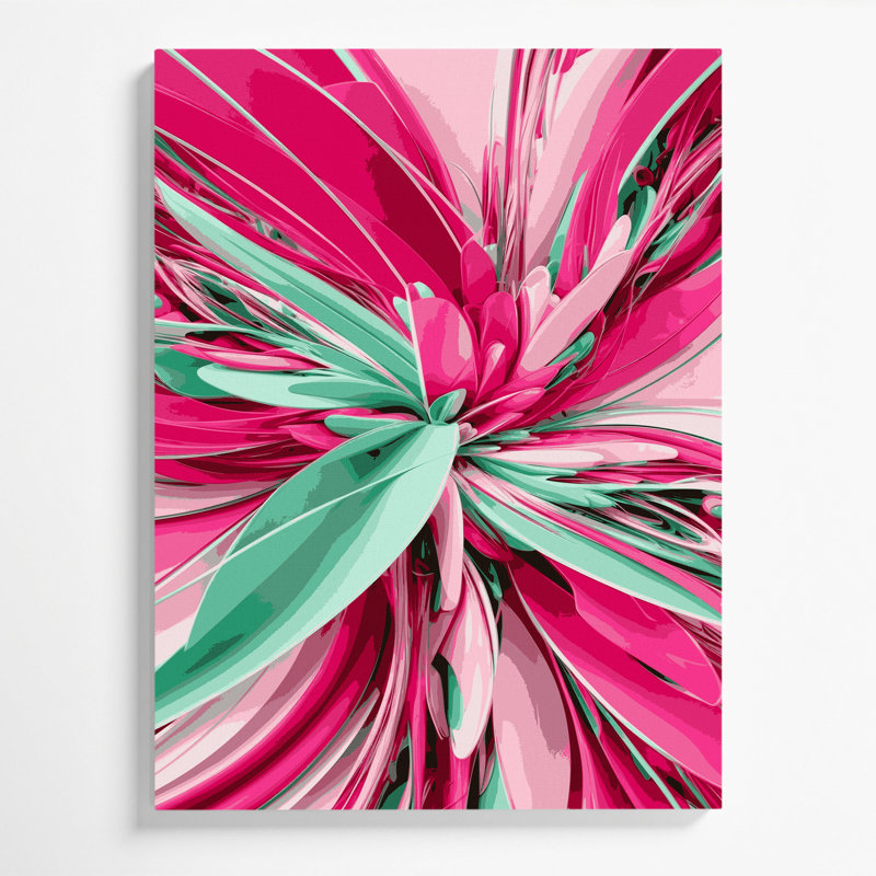 Art numérique sur toile, abstraction numérique 70, H 11 po x l 14 po