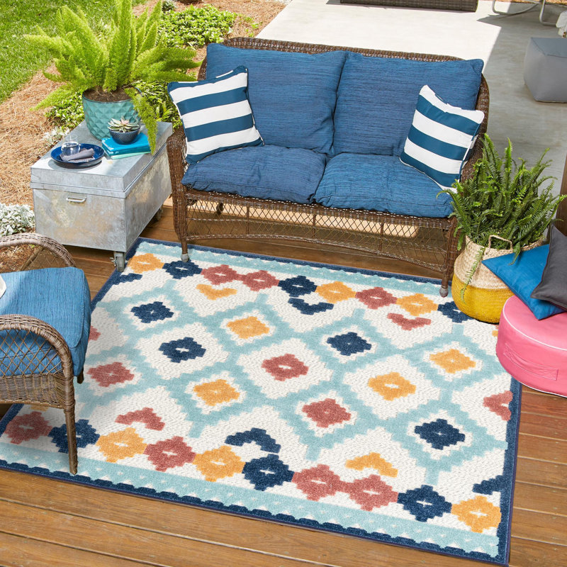 Tapis d'extérieur Haynie, Carré 5 pi 3 po