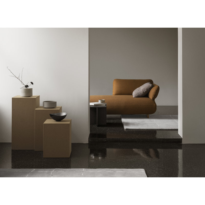 ENGAWA Natural White Oak Side Table - Small, 14.6" H x 17.7" W x 17.7" D, Black