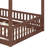 Classic Wood House Bed Frame with Protective Fence-129109675