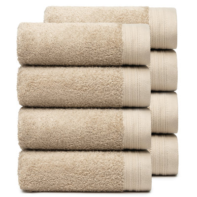 Ensemble de 8 serviettes 100% coton Raquel