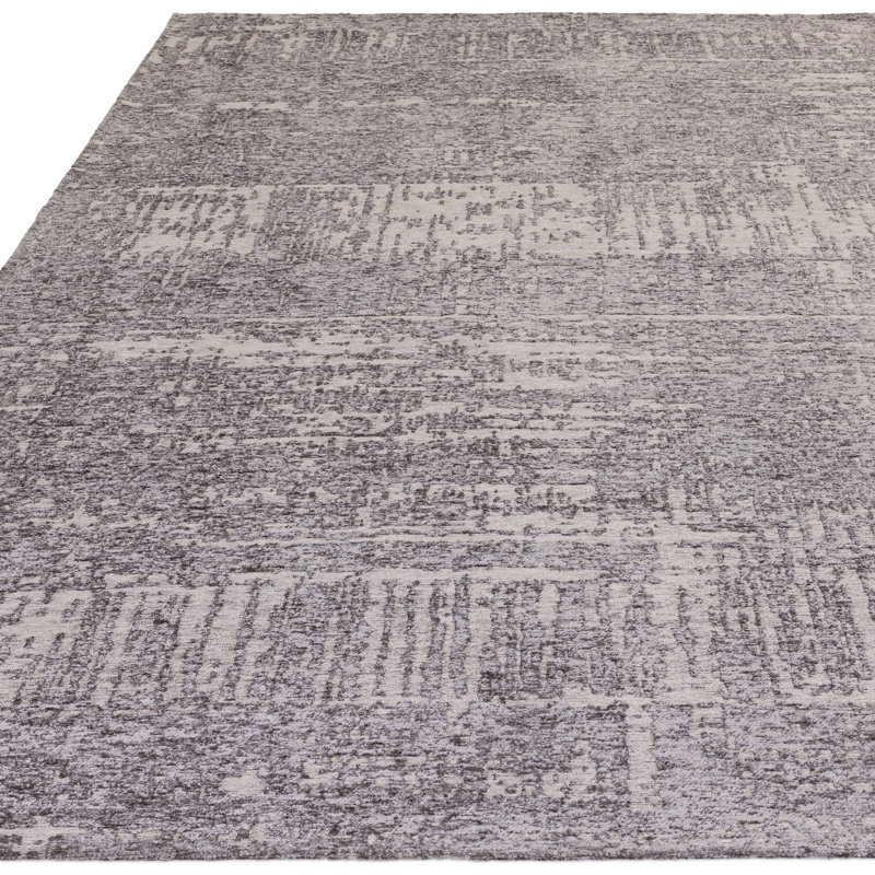 Aionna Flatweave Carbon Grey Rug, Rectangle 160 x 230cm