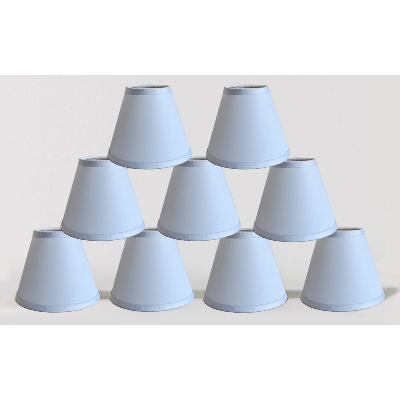 Abat-jour empire en satin H 5 po (à clips), Bleu pastel
