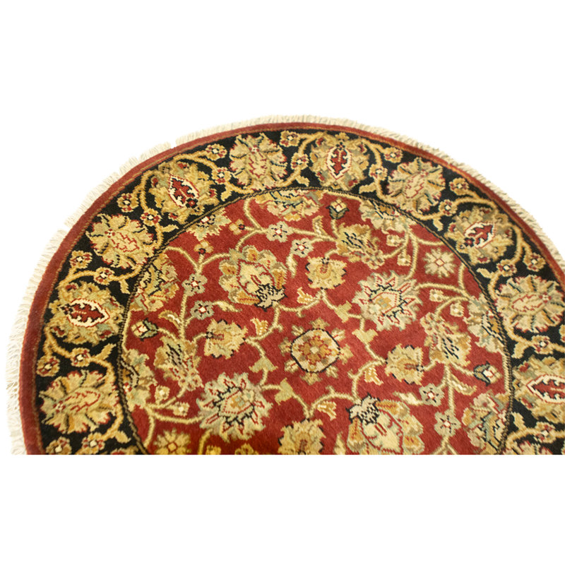 High-Quality Hand-Knotted Red And Black Area Rug