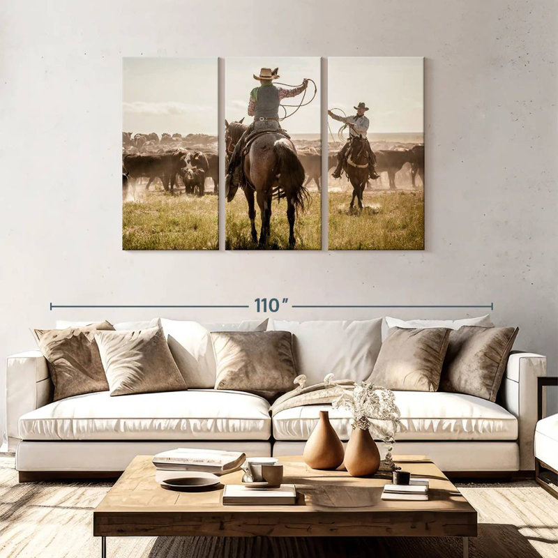 Brampt Cattle Drive Day, 48" H x 74" W