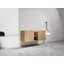 Meuble-lavabo mural de 48 po (47-1 / 16 po), charnière de porte à fermeture en douceur et support de rangement ouvert, ensemble KD, bvb07248imox (meuble-lavabo seulement, évier exclu)