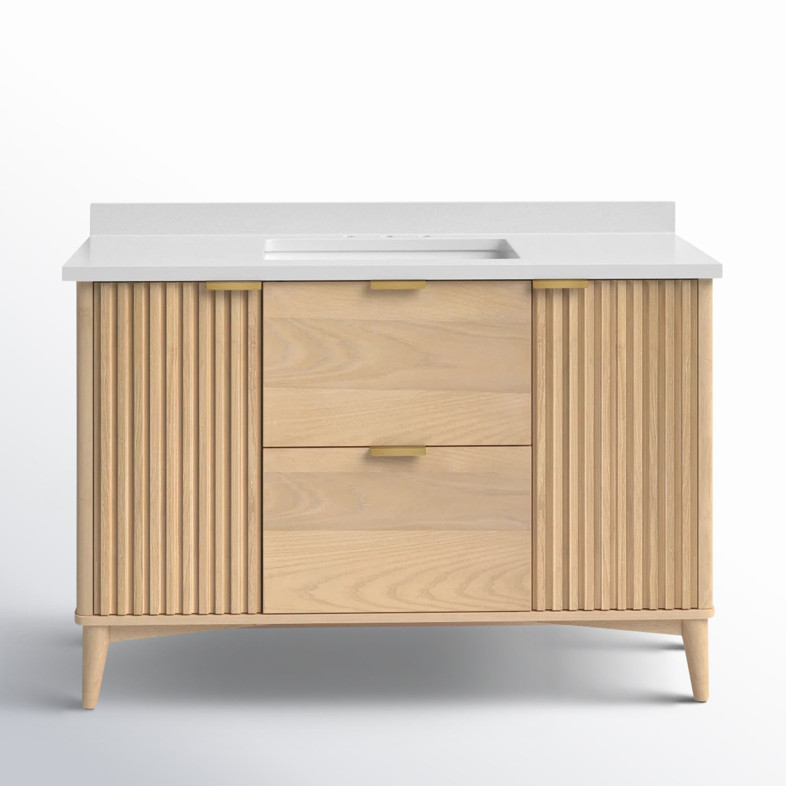 Gabi 48 in. Single Sink Bathroom Vanity, Rustic Ash