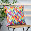 Bean Bag Bazaar Herringbone Print Indoor-Outdoor Cushion, Multicolour