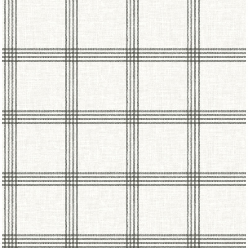 Papier peint à carreaux Twain, Gris anthracite