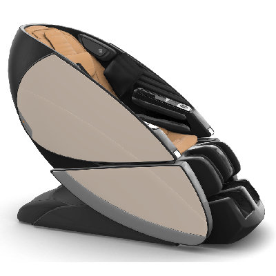 Fauteuil de massage de luxe Human Touch Super Novo X 4D avec rail SL - Cuir beige, portes SofHyde