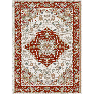 Tapis oriental ivoire / rouge Plymouth Beryl