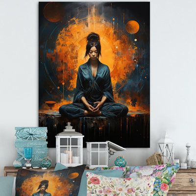 " Orange Black Meditation Mindful Reflections "