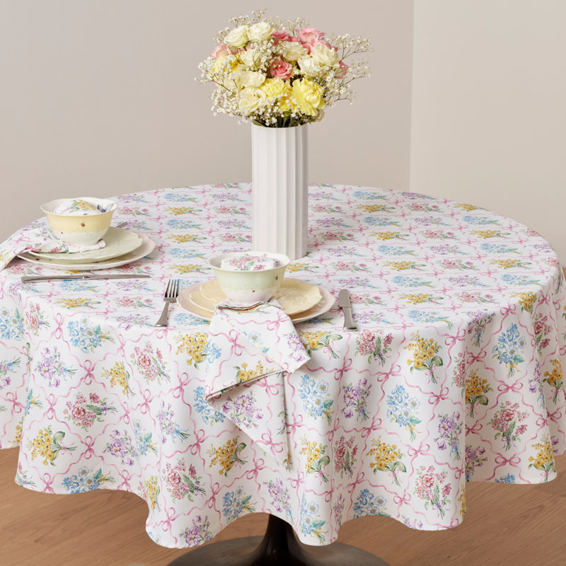 Lenox Bouquet Ribbon Tablecloth, 70" Round