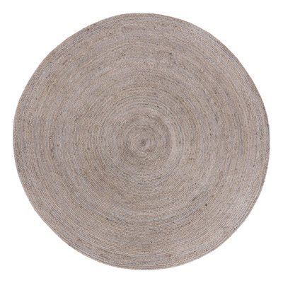 Tapis gris en jute / sisal fabriqué à la main Judlaph