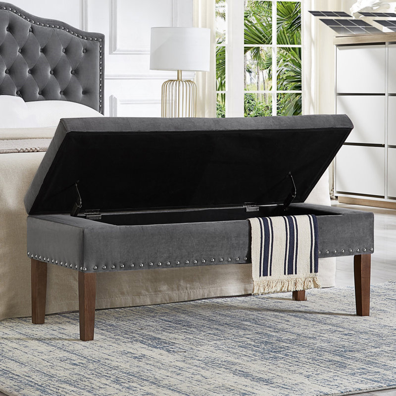 Banc capitonné avec rangement