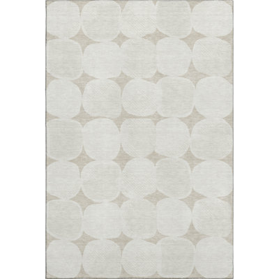 Premium Machine Washable Prisco Beige Rug