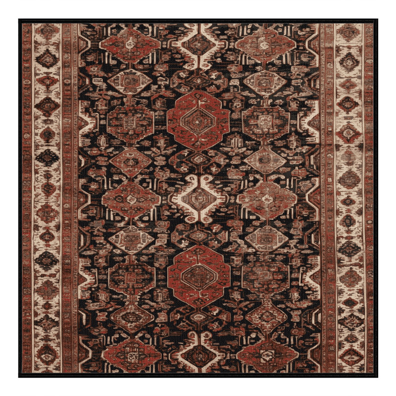 Tapis brun lavable à la machine, Carré 4 pi