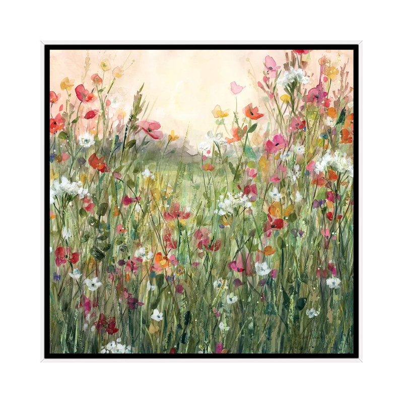 «Spring in Full Bloom» par Carol Robinson - reproduction imprimée, H 37 po x l 37 po x P 1,5 po, Toile blanche encadrée