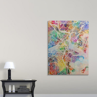 «Boston Massachusetts Street Map» par Francy, impression