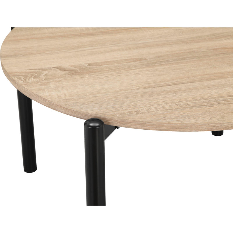 Neevan Round Metal Base Dining Table, 45cm H x 80cm W x 80cm L