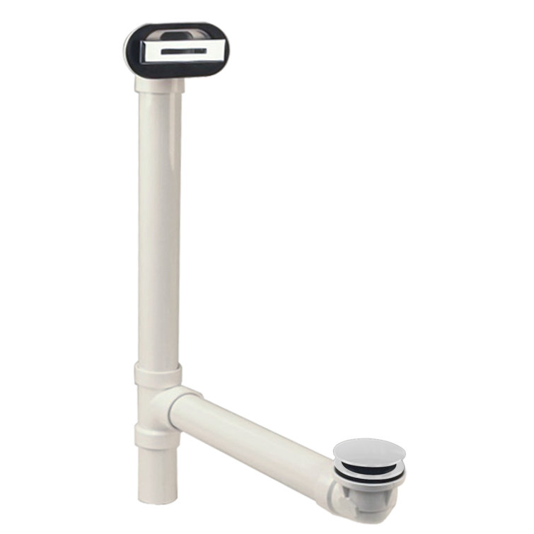 Sch. 40 PVC Tip-Toe Bathtub Leg Drain Assembly with Linear Overflow