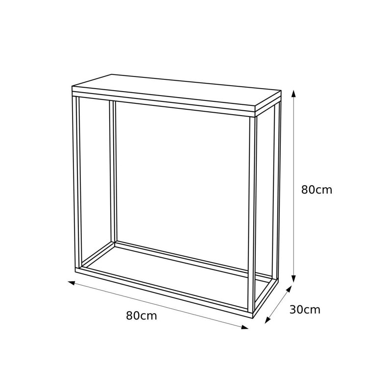 Ector Console Table, Black, 80cm H x 80cm W x 30cm D