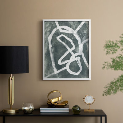 Chalk Line II Framed Print - Solid Wood